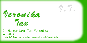 veronika tax business card